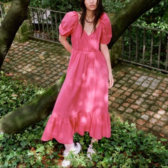 ZARA voluminous puff sleeve dress blogger favorite - Picture 4 of 9